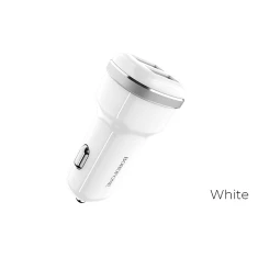 Автомобільний зарядний пристрій Borofone 2x USB White (BFO-BZ13-W)