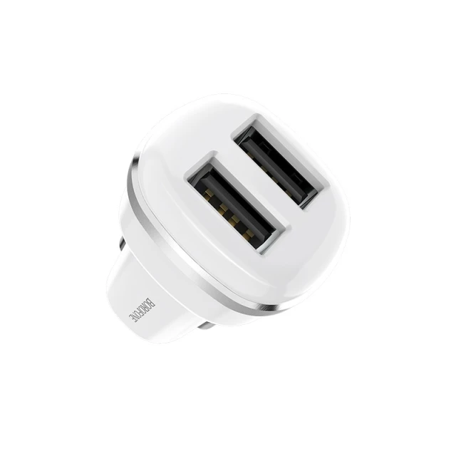 Автомобільний зарядний пристрій Borofone 2x USB White (BFO-BZ13-W)