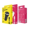Автомобільний зарядний пристрій Borofone 2x USB з кабелем Lightning Black (BFO-BZ13-L-B)
