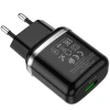 Мережевий зарядний пристрій Hoco N3 USB A QC3.0 3A 18W Black (6931474729347)