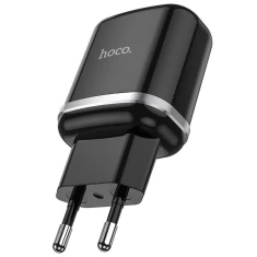 Мережевий зарядний пристрій Hoco N3 USB A QC3.0 3A 18W Black (6931474729347)