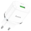 Мережевий зарядний пристрій Hoco N3 USB A QC3.0 3A 18W White (6931474729354)