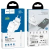 Мережевий зарядний пристрій Hoco N3 USB A QC3.0 3A 18W + кабель USB A to Micro USB White (6931474729378)