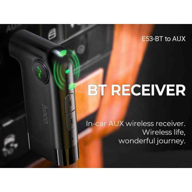 Ресивер автомобільний Hoco E53 Bluetooth AUX Black (6931474729750)