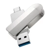 USB-флешка Hoco UD10 32 ГБ USB 3.0 Type-A + Type-C Silver (6931474738653)