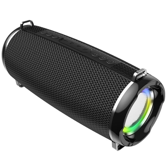Колонка беспроводная Hoco HC2 LED 2x5W Black (6931474738684)