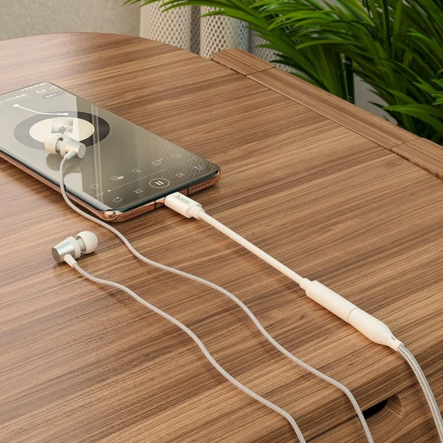 Адаптер Hoco LS30 AUX USB C to Jack 3.5mm White (6931474739346)