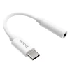 Адаптер Hoco LS30 AUX USB C to Jack 3.5mm White (6931474739346)