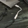 Адаптер Hoco LS30 AUX USB C to Jack 3.5mm White (6931474739346)