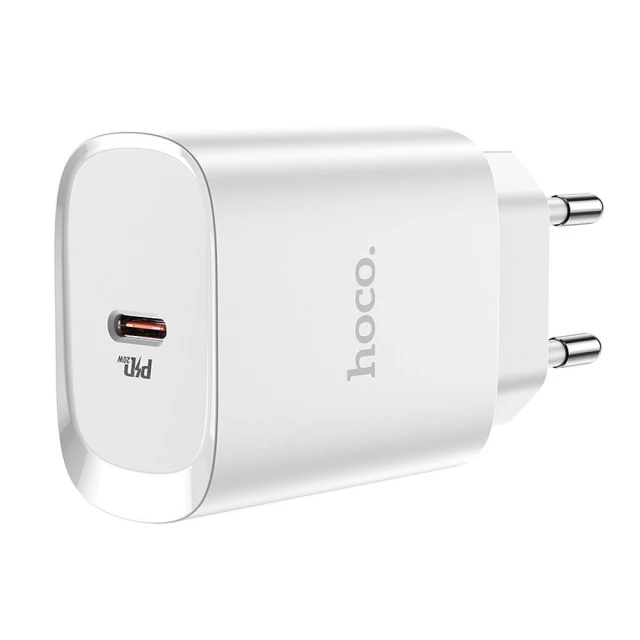 Сетевое зарядное устройство Hoco N14 USB-C PD 20W White (6931474745026)