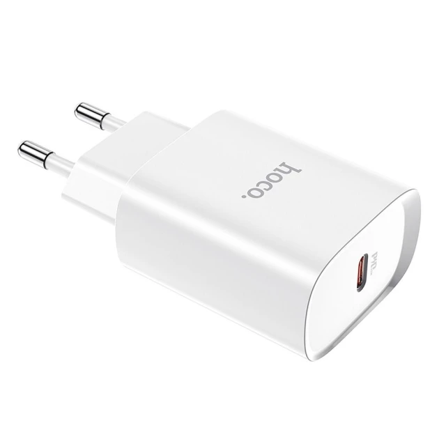 Сетевое зарядное устройство Hoco N14 USB-C PD 20W White (6931474745026)