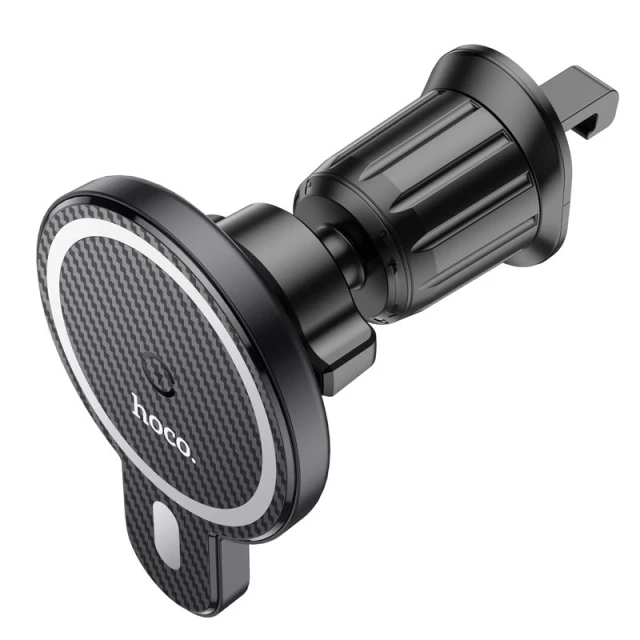 Автотримач Hoco CA85 бездротова зарядка 15W на дефлектор Black (6931474745484)
