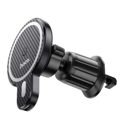 Автотримач Hoco CA85 бездротова зарядка 15W на дефлектор Black (6931474745484)