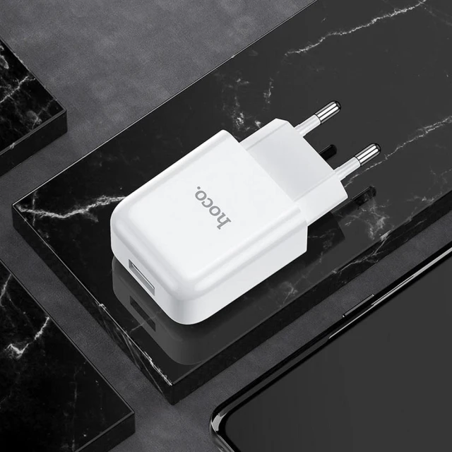 Мережевий зарядний пристрій Hoco N2 USB A 2A 10W White (6931474746108)
