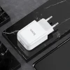 Мережевий зарядний пристрій Hoco N2 USB A 2A 10W + кабель USB A to Lightning White (6931474746122)