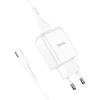 Сетевое зарядное устройство Hoco N2 USB A 2A 10W + кабель USB A to USB C White (6931474746160)