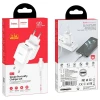 Сетевое зарядное устройство Hoco N2 USB A 2A 10W + кабель USB A to USB C White (6931474746160)