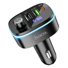 Трансмітер автомобільний Hoco E62 Bluetooth 2 x USB A + USB C QC3.0 PD 20W Black (6931474756299)
