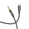 Кабель Hoco UPA19 AUX Jack 3.5mm to USB C 1m Black (6931474759948)