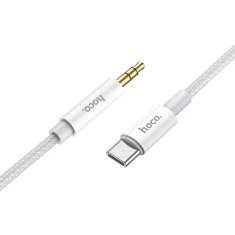 Кабель AUX Jack 3.5 mm to USB-C Hoco UPA19 1 м Silver (6931474759955)
