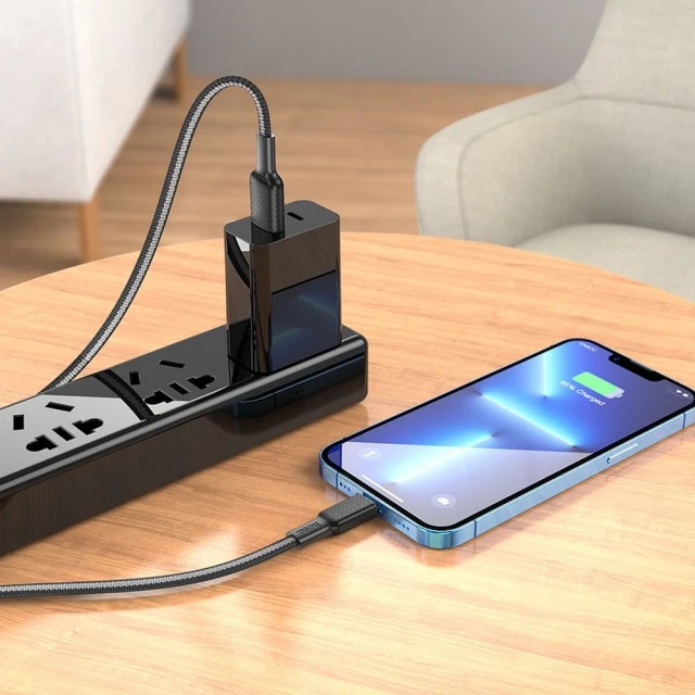 Кабель Hoco X69 USB A to Lightning Black White (6931474760203)