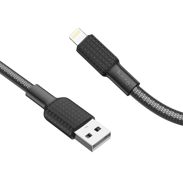 Кабель Hoco X69 USB A to Lightning Black White (6931474760203)