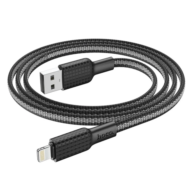 Кабель Hoco X69 USB A to Lightning Black White (6931474760203)