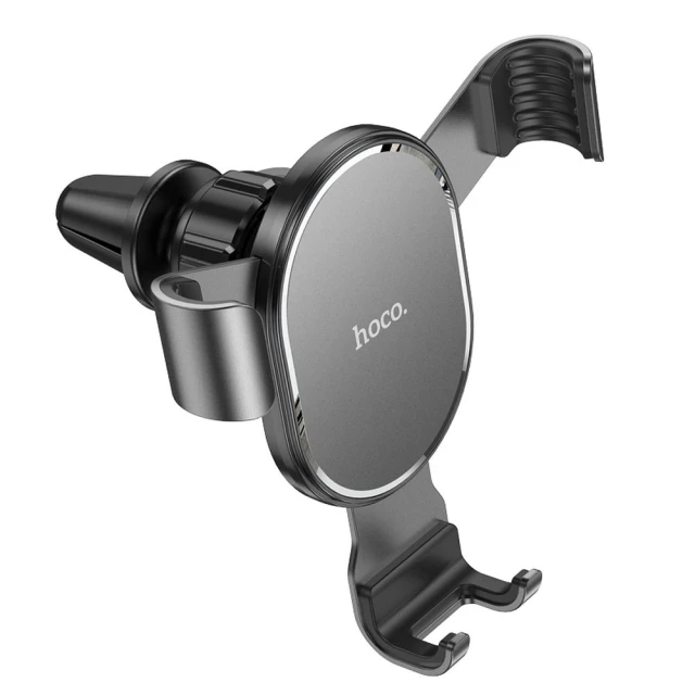 Автотримач Hoco CA56 Plus гравітаційний металевий на дефлектор Black (6931474760289)