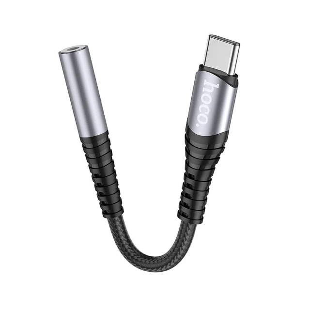 Адаптер Hoco LS33 USB-C to 3.5mm AUX Grey (6931474761163)