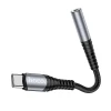 Адаптер Hoco LS33 USB-C to 3.5mm AUX Grey (6931474761163)