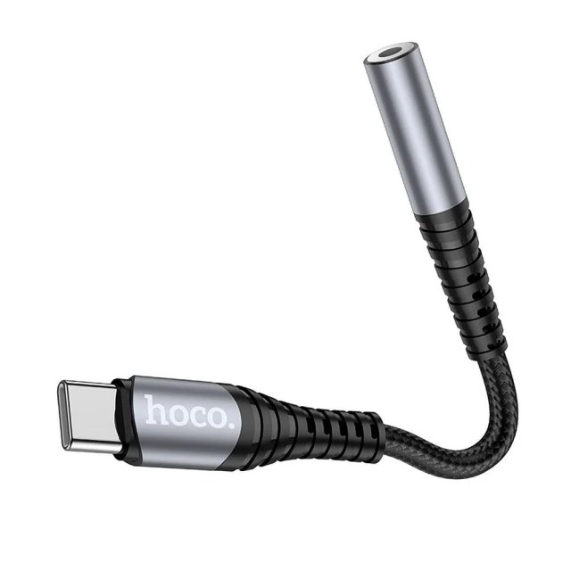 Адаптер Hoco LS33 USB-C to 3.5mm AUX Grey (6931474761163)