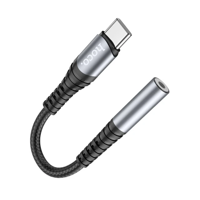 Адаптер Hoco LS33 USB-C to 3.5mm AUX Grey (6931474761163)