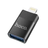 Адаптер Hoco UA17 OTG USB A to Lightning Black (6931474761989)