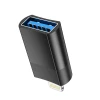 Адаптер Hoco UA17 OTG USB A to Lightning Black (6931474761989)