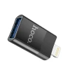 Адаптер Hoco UA17 OTG USB A to Lightning Black (6931474761989)