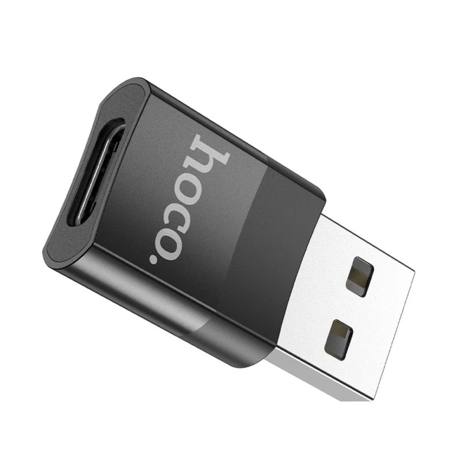 Адаптер Hoco UA17 OTG USB A to USB C Black (6931474762009)