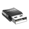 Адаптер Hoco UA17 OTG USB A to USB C Black (6931474762009)