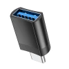 Адаптер Hoco UA17 OTG USB C to USB A Black (6931474762016)
