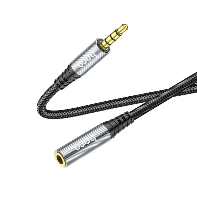 Кабель AUX Hoco UPA20 Jack 3.5 mm 2 м Black (6931474762160)