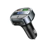 Автозарядка Hoco E70 USB-A + USB-C PD QC3.0 5A 30W з дисплеєм + FM-трансмітер BT Black (6931474765246)