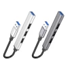 Адаптер HUB 4в1 USB 3.0 + USB 2.0 x3 Hoco HB26 Grey (6931474765468)