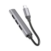 Адаптер HUB 4в1 USB-C Hoco HB26 Grey (6931474765482)