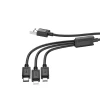 Кабель Hoco X74 3в1 USB A до Lightning/Micro USB/USB C 2A 1 м Black (6931474767363)