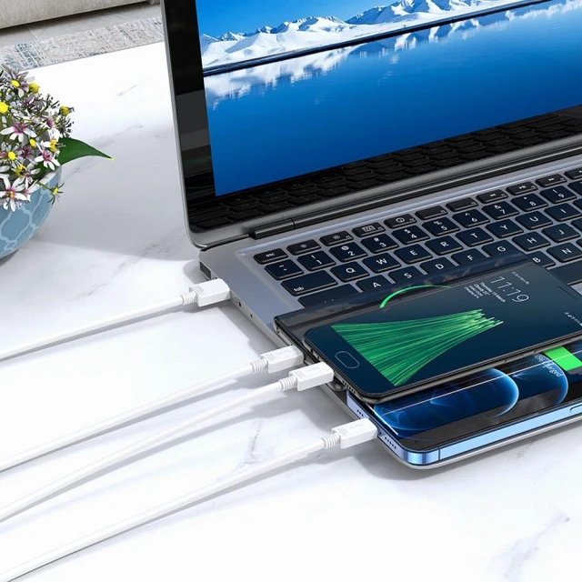 Кабель Hoco X74 3в1 USB A до Lightning/Micro USB/USB C 2A 1 м White (6931474767370)