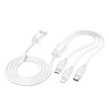 Кабель Hoco X74 3в1 USB A до Lightning/Micro USB/USB C 2A 1 м White (6931474767370)