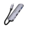 Адаптер HUB 5в1 Hoco HB27 (HDTV+USB 3.0+USB 2.0 x2+PD) USB-C Grey (6931474769329)