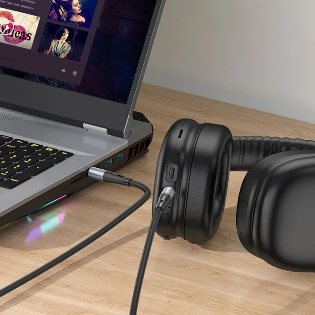 Кабель Hoco UPA22 AUX Jack 3.5 mm — Jack 3.5 mm 1 м Black (6931474769459)