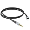 Кабель AUX Jack 3,5 мм до Lightning Hoco UPA22 1 м Black (6931474769473)