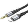 Кабель AUX Jack 3,5 мм до Lightning Hoco UPA22 1 м Black (6931474769473)