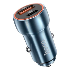 Автомобільний зарядний пристрій Hoco Z46A USB A + USB C QC3.0 PD 20W Blue (6931474770349)